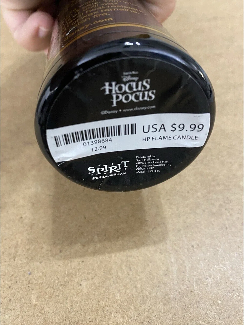 Hocus Pocus I Lit The Black Candle Halloween Decor Candle Unlit Minor Wax Damage